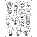 Darice Embossing Essentials Folder - Light Bulbs Background